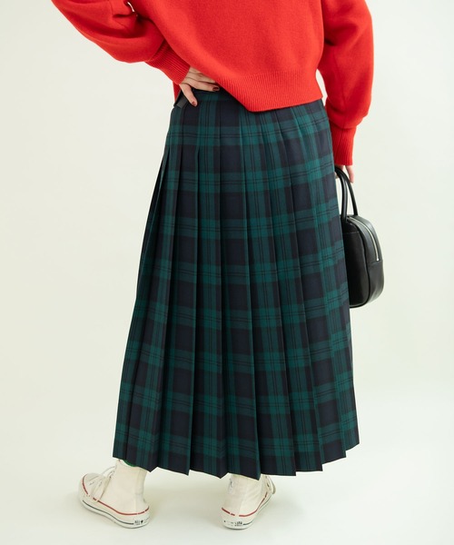 CHILD WOMAN(チャイルドウーマン)の「T/Wタータンチェックキルトスカート(スカート・レディース・レッド/グリーン・36/38)」の6枚目の写真