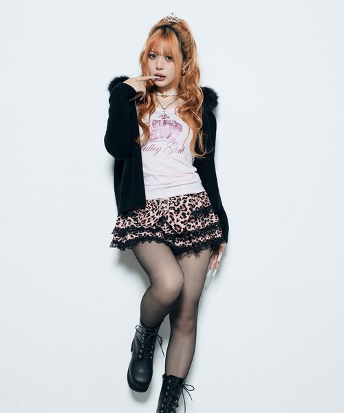 SPINNS(スピンズ)の「半袖Tシャツ/ピンクラメクラウン/平成ギャル(Tシャツ/カットソー・レディース・ピンク/ブラック・ONESIZE)」の18枚目の写真