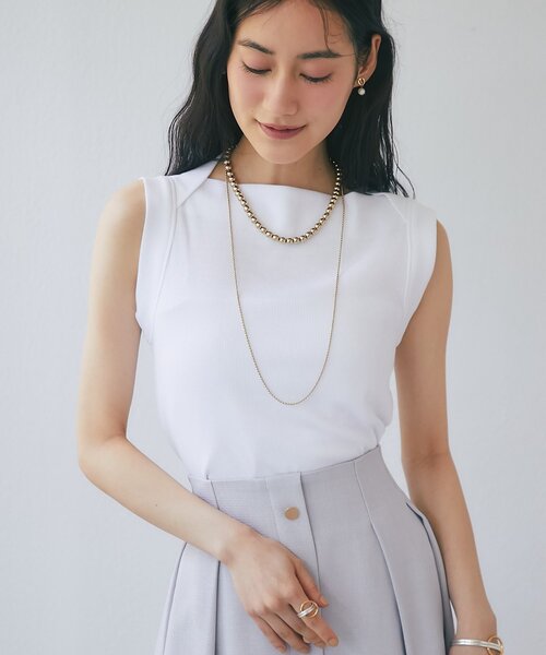 La boutique BonBon(ラブティックボンボン)の「【mikiカラー監修・5/28(木)0:00~新色サックスブルー登場】リブタンク(キャミソール・レディース・ホワイト/ピンク・FREE)」の2枚目の写真