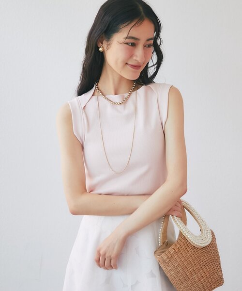 La boutique BonBon(ラブティックボンボン)の「【mikiカラー監修・5/28(木)0:00~新色サックスブルー登場】リブタンク(キャミソール・レディース・ホワイト/ピンク・FREE)」の1枚目の写真