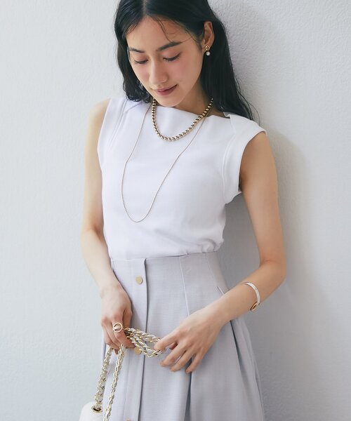 La boutique BonBon(ラブティックボンボン)の「【mikiカラー監修・5/28(木)0:00~新色サックスブルー登場】リブタンク(キャミソール・レディース・ホワイト/ピンク・FREE)」の3枚目の写真