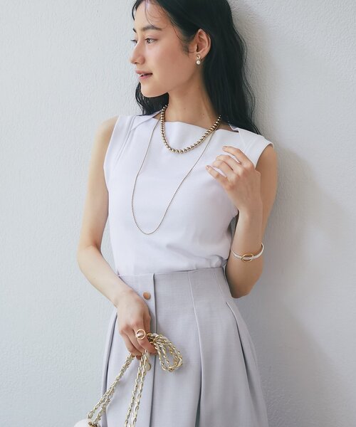 La boutique BonBon(ラブティックボンボン)の「【mikiカラー監修・5/28(木)0:00~新色サックスブルー登場】リブタンク(キャミソール・レディース・ホワイト/ピンク・FREE)」の4枚目の写真