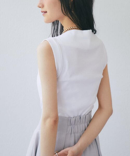 La boutique BonBon(ラブティックボンボン)の「【mikiカラー監修・5/28(木)0:00~新色サックスブルー登場】リブタンク(キャミソール・レディース・ホワイト/ピンク・FREE)」の5枚目の写真