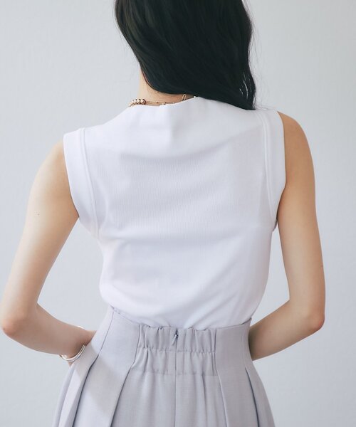 La boutique BonBon(ラブティックボンボン)の「【mikiカラー監修・5/28(木)0:00~新色サックスブルー登場】リブタンク(キャミソール・レディース・ホワイト/ピンク・FREE)」の6枚目の写真