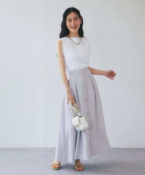 La boutique BonBon(ラブティックボンボン)の「【mikiカラー監修・5/28(木)0:00~新色サックスブルー登場】リブタンク(キャミソール・レディース・ホワイト/ピンク・FREE)」の7枚目の写真
