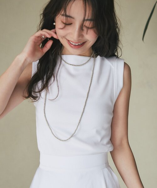 La boutique BonBon(ラブティックボンボン)の「【mikiカラー監修・5/28(木)0:00~新色サックスブルー登場】リブタンク(キャミソール・レディース・ホワイト/ピンク・FREE)」の13枚目の写真