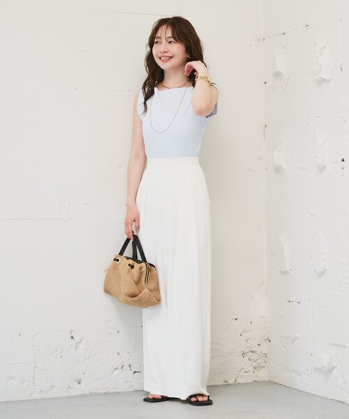 La boutique BonBon(ラブティックボンボン)の「【mikiカラー監修】リブタンク(タンクトップ・レディース・ホワイト/ピンク/サックスブルー・FREE)」の21枚目の写真