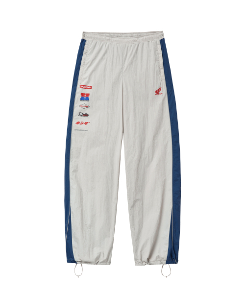 PHYPS MOTORCYCLE(フィップスモーターサイクル)の「Nylon Multi Logo Pants White(スウェットパンツ・レディース・その他・SMALL/MEDIUM/LARGE/X-LARGE)」の1枚目の写真