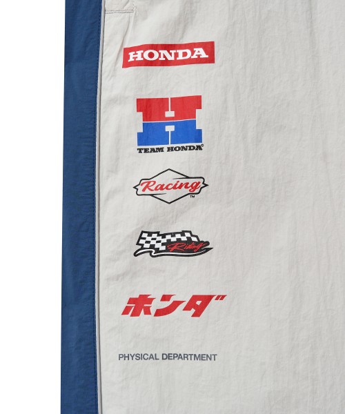 PHYPS MOTORCYCLE(フィップスモーターサイクル)の「Nylon Multi Logo Pants White(スウェットパンツ・レディース・その他・SMALL/MEDIUM/LARGE/X-LARGE)」の5枚目の写真