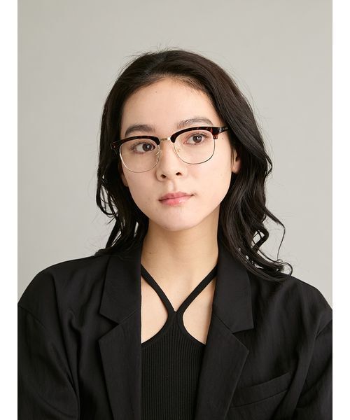Mila Owen(ミラオーウェン)の「【EYE-CONIC SUMMER】ハーフリムダテメガネ(サングラス・レディース・ブラウン・F)」の1枚目の写真