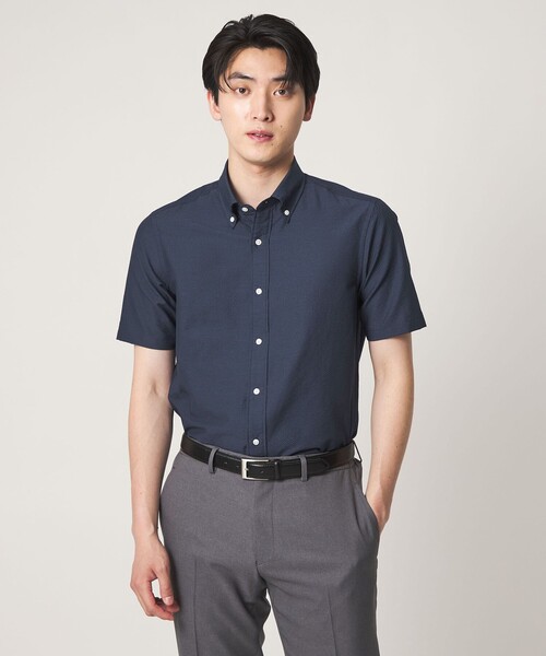 A DAY IN THE LIFE UNITED ARROWS（アデイインザライフユナイテッドアローズ）の「Dot Air® チェック サッカー ボタンダウン シャツ-ストレッチ-＜A DAY IN THE LIFE＞（シャツ/ブラウス・メンズ・ホワイト/ネイビー/ロイヤルブルー/その他1・M/L/S/XL）」の16枚目の写真