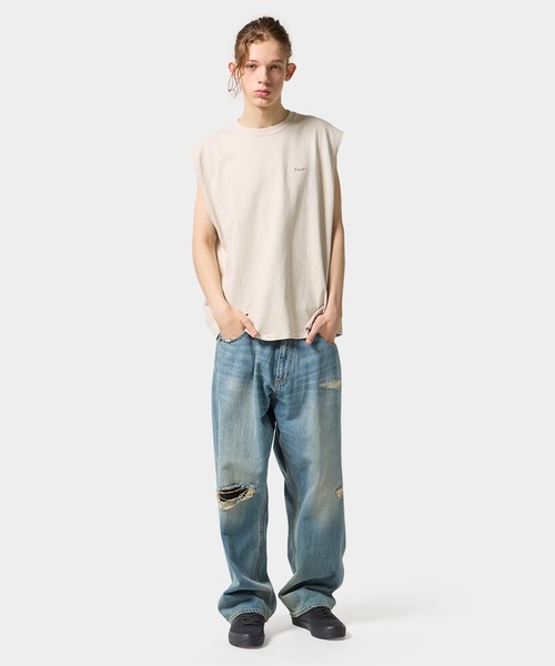 HUF(ハフ)の「huf eightynine SLEEVELESS TOP(Tシャツ/カットソー・メンズ・クリーム/ブラック/パープル・S/XL/L/M)」の22枚目の写真