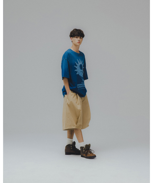 ANGLAN(アングラン)の「Sun Graphic Denim Tee - Washed Blue(Tシャツ/カットソー・メンズ・その他・1/2)」の4枚目の写真