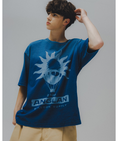 ANGLAN(アングラン)の「Sun Graphic Denim Tee - Washed Blue(Tシャツ/カットソー・メンズ・その他・1/2)」の6枚目の写真