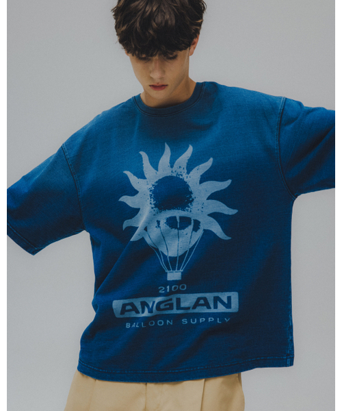 ANGLAN(アングラン)の「Sun Graphic Denim Tee - Washed Blue(Tシャツ/カットソー・メンズ・その他・1/2)」の7枚目の写真