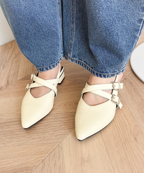 WEGO(ウィゴー)の「WEGO/【26年春夏新作】ダブルベルトポインテッドシューズ(パンプス・レディース・ライトイエロー/ライトピンク/ブラック・MEDIUM/SMALL/X-LARGE/LARGE)」の20枚目の写真
