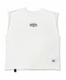 RAW-CUT WASHED SLEEVELESS WHITE