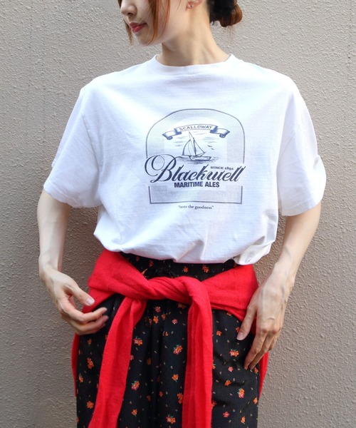 THE SHINZONE(ザ シンゾーン)の「THE SHINZONE/シンゾーン ブラックウェルTEE Blackwell TEE 26AMSCU11(Tシャツ/カットソー・レディース・チャコールグレー/ホワイト・FREE)」の2枚目の写真