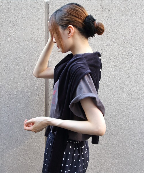 THE SHINZONE(ザ シンゾーン)の「THE SHINZONE/シンゾーン ブラックウェルTEE Blackwell TEE 26AMSCU11(Tシャツ/カットソー・レディース・チャコールグレー/ホワイト・FREE)」の5枚目の写真