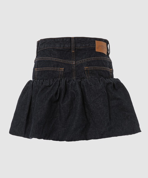GANNI(ガニー)の「Rinse Denim Bubble Mini Skirt(スカート・レディース・その他1・36/38)」の2枚目の写真