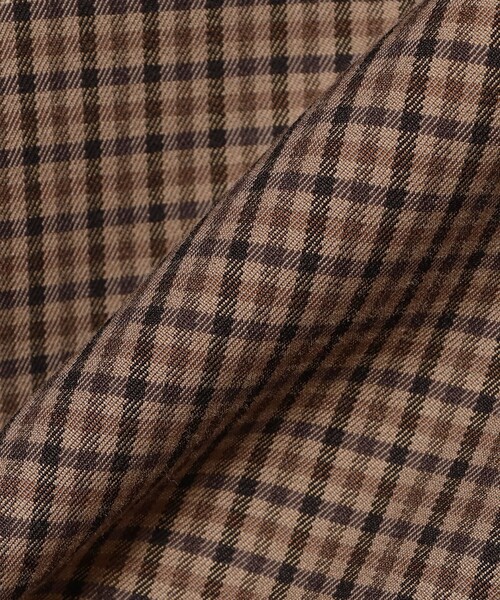 BEAMS F(ビームスエフ)の「MACKINTOSH / BALFIELD ガンクラブチェック ラグランスリーブ リバーシブル バルカラーコート(その他アウター・メンズ・ブラウン・40/38/36/34)」の10枚目の写真