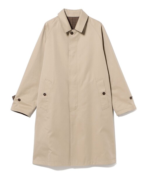 BEAMS F(ビームスエフ)の「MACKINTOSH / BALFIELD ガンクラブチェック ラグランスリーブ リバーシブル バルカラーコート(その他アウター・メンズ・ブラウン・40/38/36/34)」の11枚目の写真