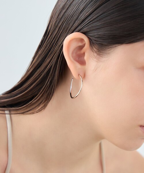 ete（エテ）の「[シグナルフープ] ピアス S（ピアス（両耳用）・レディース・ピンクゴールド/イエローゴールド・FREE）」の8枚目の写真