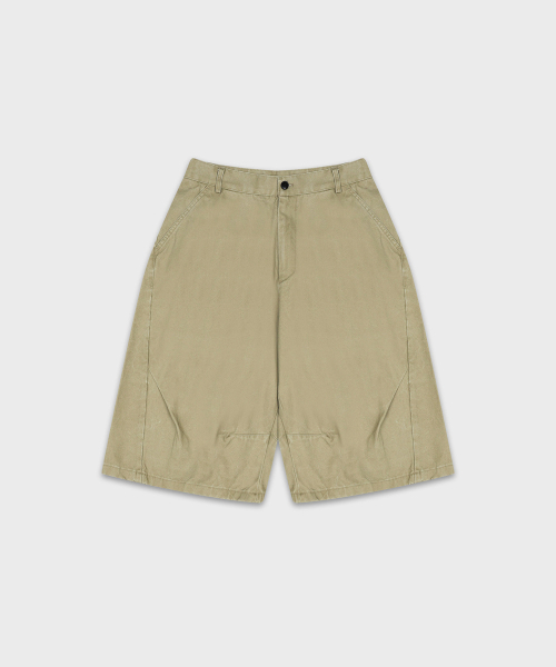 JUAN HOMME（ジュアンオム）の「カーブドバミューダコットンパンツ（ベージュ）（その他パンツ・メンズ・その他・SMALL/MEDIUM/LARGE）」の6枚目の写真