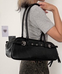 WEGO/ベルトデザインボストンバッグ