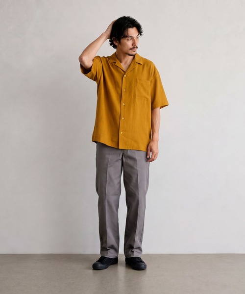 INTERPLAY(インタープレイ)の「【INTERPLAY】Open Collar Minimal S/S Shirt(シャツ/ブラウス・レディース・パープル/ネイビー系/レンガ/ピンク系その他/アイボリー/パープル系その他/サックスブルー/マスタード/サックスブルー系/ブラック・FREE)」の8枚目の写真