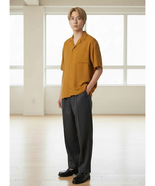 INTERPLAY(インタープレイ)の「【INTERPLAY】Open Collar Minimal S/S Shirt(シャツ/ブラウス・レディース・パープル/ネイビー系/レンガ/ピンク系その他/アイボリー/パープル系その他/サックスブルー/マスタード/サックスブルー系/ブラック・FREE)」の18枚目の写真