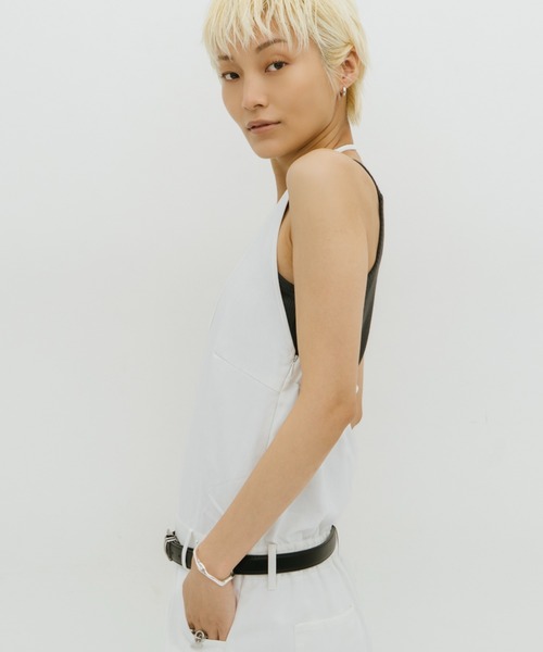 HANNE(アン)の「ホルターネックジャンパースカート(ワンピース・レディース・ブラック/ホワイト・M/S)」の15枚目の写真