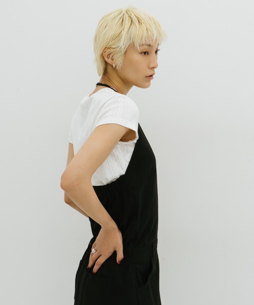 HANNE(アン)の「ホルターネックジャンパースカート(ワンピース・レディース・ブラック/ホワイト・M/S)」の7枚目の写真