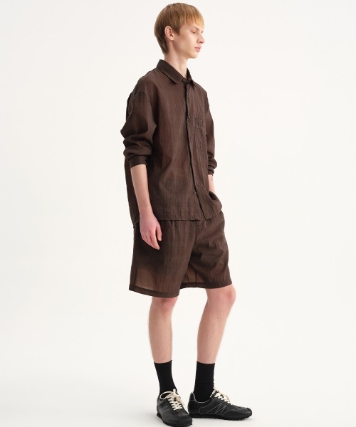 MODE COMMUTER(モードコミューター)の「Textured Calmness Shirt(シャツ/ブラウス・メンズ・ブラック/グレー・SMALL/MEDIUM/LARGE)」の5枚目の写真