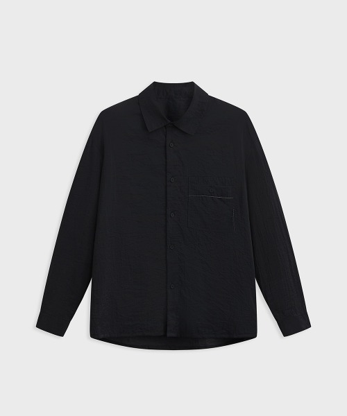 MODE COMMUTER(モードコミューター)の「Textured Calmness Shirt(シャツ/ブラウス・メンズ・ブラック/グレー・SMALL/MEDIUM/LARGE)」の11枚目の写真