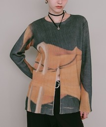 Velour Art Print Top/ベロアアートプリントトップス（Tシャツ