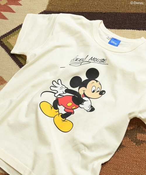 Disney(ディズニー)の「【別注】ディズニープリント半袖Tシャツ(Tシャツ/カットソー・キッズ・イエロー/ライトブルー/パープル/オフホワイト/ホワイト系その他/オレンジ/ピンク/レッド/チャコール/杢グレー・100/150/90/130/80/110/95/140/120)」の1枚目の写真