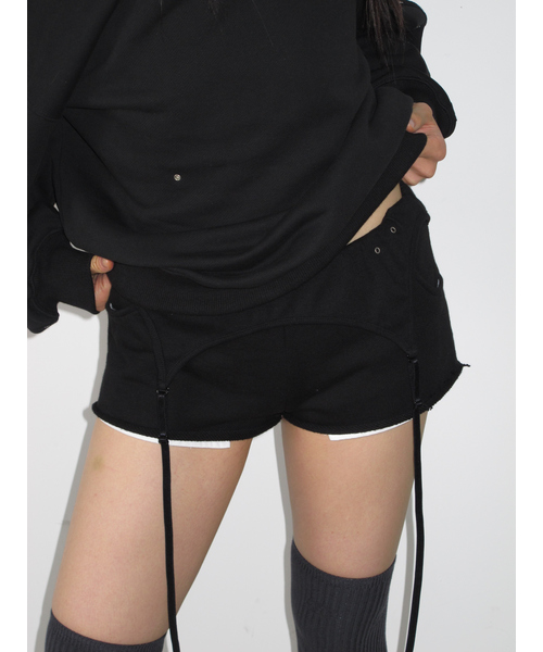 41PRAY Layered Shorts ショートパンツ Layered Shorts / Black（その他パンツ）｜41PRAY（サイルプレイ）の