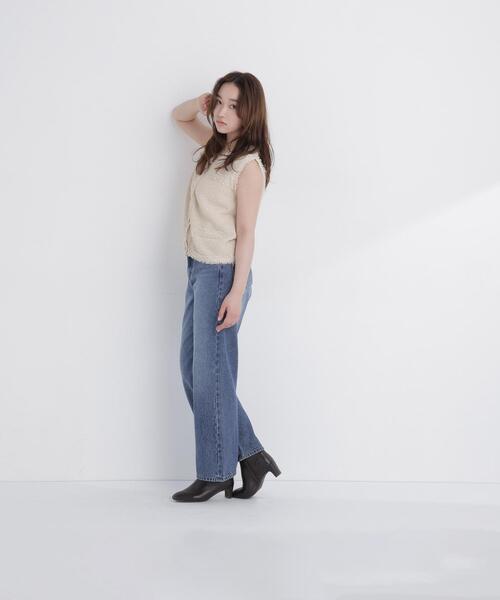 NATURAL BEAUTY BASIC(ナチュラルビューティーベーシック)の「ツイードニットベスト(ベスト・レディース・オフホワイト/ブラウン系その他/ブラック系その他2・フリ-)」の6枚目の写真