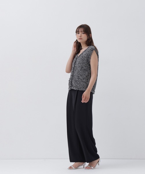 NATURAL BEAUTY BASIC(ナチュラルビューティーベーシック)の「ツイードニットベスト(ベスト・レディース・オフホワイト/ブラウン系その他/ブラック系その他2・フリ-)」の18枚目の写真