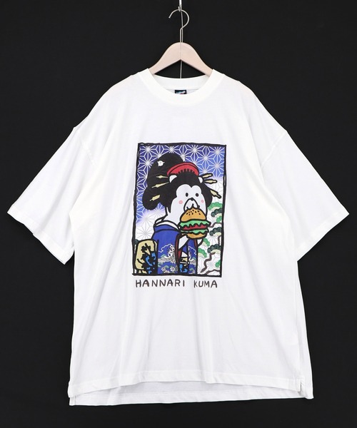ScoLar(スカラー)の「362130:はんなりクマバーガー柄Tシャツ(Tシャツ/カットソー・レディース・オレンジ/オフホワイト/グリーン/ブラック・M)」の13枚目の写真