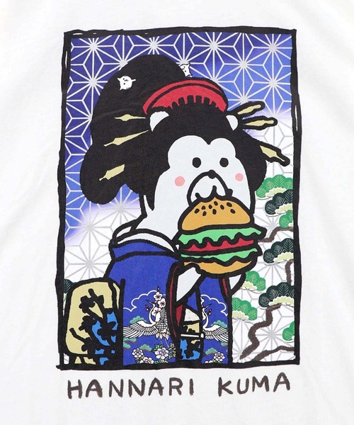 ScoLar(スカラー)の「362130:はんなりクマバーガー柄Tシャツ(Tシャツ/カットソー・レディース・オレンジ/オフホワイト/グリーン/ブラック・M)」の14枚目の写真