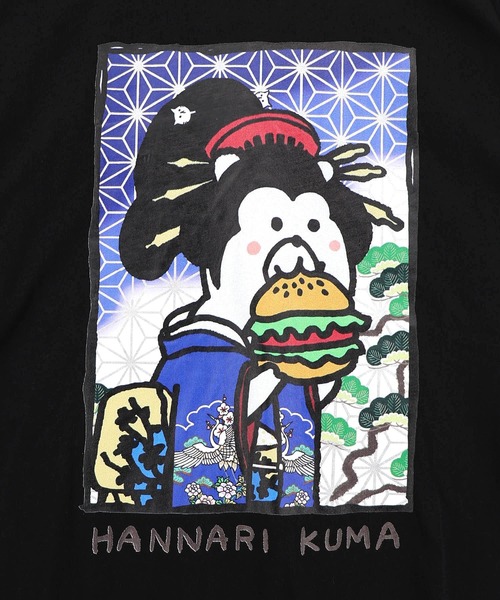 ScoLar(スカラー)の「362130:はんなりクマバーガー柄Tシャツ(Tシャツ/カットソー・レディース・オレンジ/オフホワイト/グリーン/ブラック・M)」の15枚目の写真