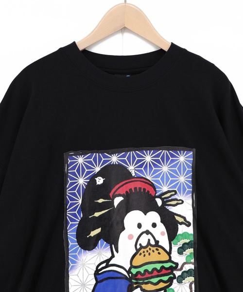 ScoLar(スカラー)の「362130:はんなりクマバーガー柄Tシャツ(Tシャツ/カットソー・レディース・オレンジ/オフホワイト/グリーン/ブラック・M)」の18枚目の写真