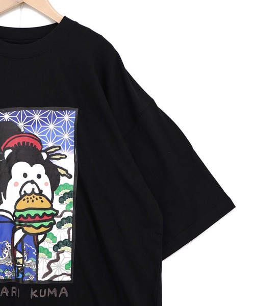 ScoLar(スカラー)の「362130:はんなりクマバーガー柄Tシャツ(Tシャツ/カットソー・レディース・オレンジ/オフホワイト/グリーン/ブラック・M)」の19枚目の写真