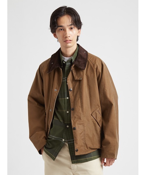 Barbour(バブアー)の「【TRANSPORT / トランスポート】ワックス ショート ジャケット オーバーサイズフィット(ブルゾン・メンズ・グリーン/グレー/ブラック/ベージュ・40/32/42/34/36/38)」の8枚目の写真