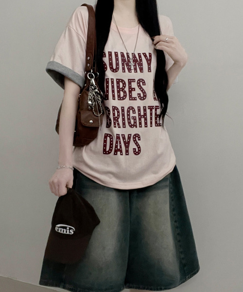 VIVID LADY(ビビッドレディー)の「レトロロゴ 半袖Tシャツ(Tシャツ/カットソー・レディース・イエロー/ホワイト/ブルー/オレンジ/ピンク/ブラック・FREE)」の22枚目の写真