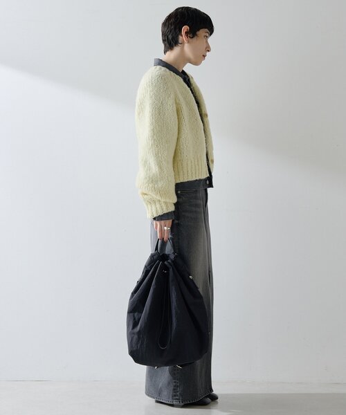 Whim Gazette(ウィムガゼット)の「<WEB限定カラーあり>ハンドニットカーディガン(カーディガン/ボレロ・レディース・チャコールグレー/イエロー・FREE)」の17枚目の写真