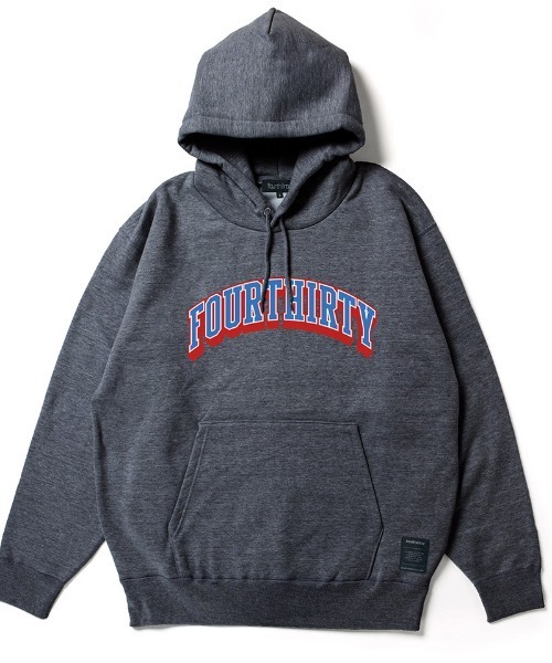 430（フォーサーティ）の「mpa4191-ARCH COLLEGE P-O PARKA プルオーバーパーカー(26-191)（パーカー・メンズ・ブラック/ネイビー/ヘザーグレー/チャコールグレー/ブラウン・1/2/3/0）」の2枚目の写真