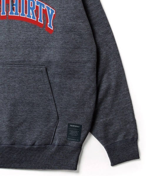 430（フォーサーティ）の「mpa4191-ARCH COLLEGE P-O PARKA プルオーバーパーカー(26-191)（パーカー・メンズ・ブラック/ネイビー/ヘザーグレー/チャコールグレー/ブラウン・1/2/3/0）」の9枚目の写真